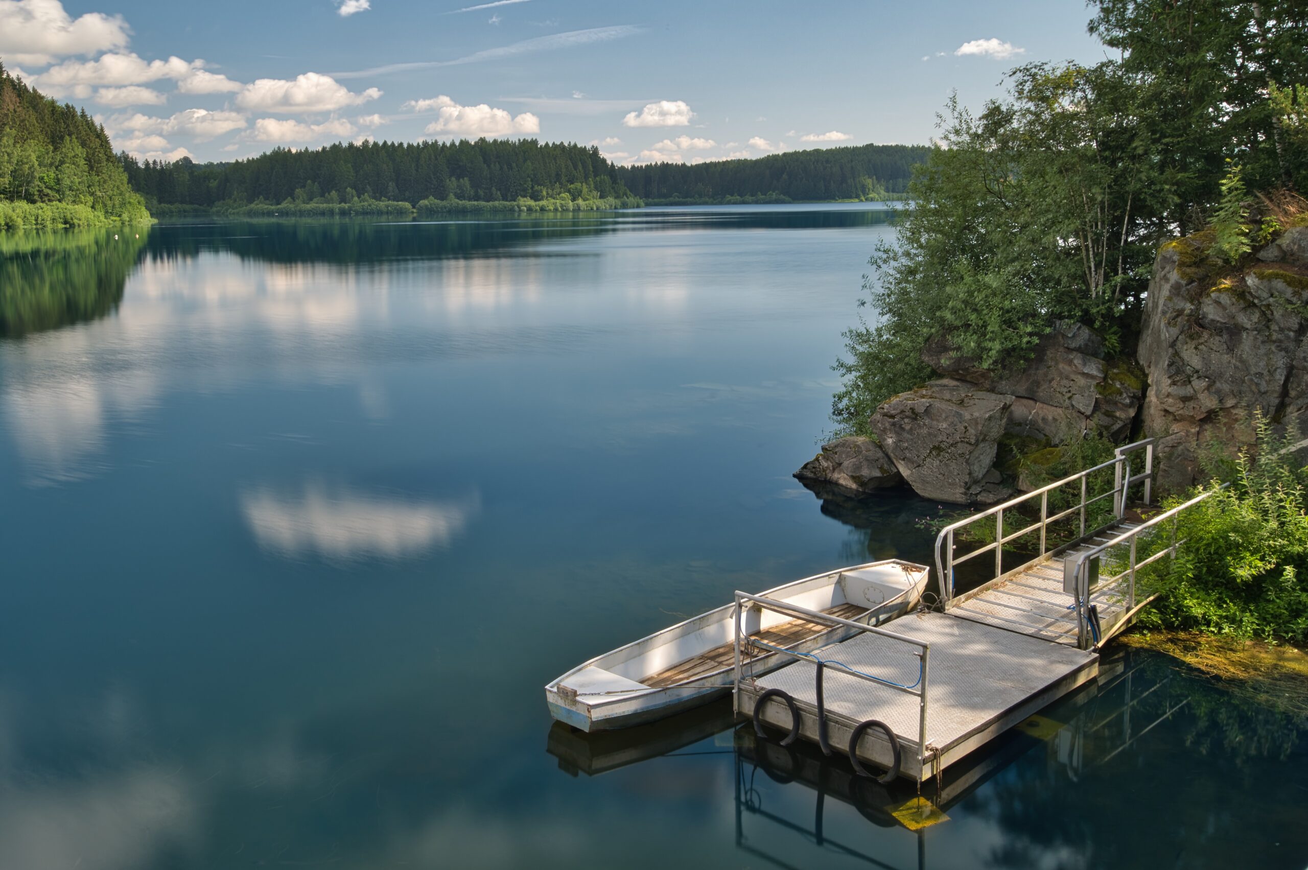 Landschaftsfotografie mit einer Langzeitbelichtung an der Talsperre Saidenbach